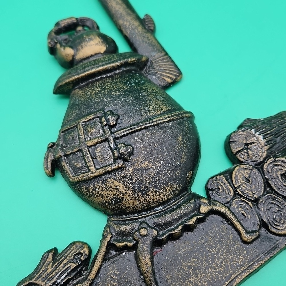 Sexton‎ Potbelly Stove Kettle Wood Metal Wall Plaque USA 804 Cast Aluminum VTG - Picture 4 of 7